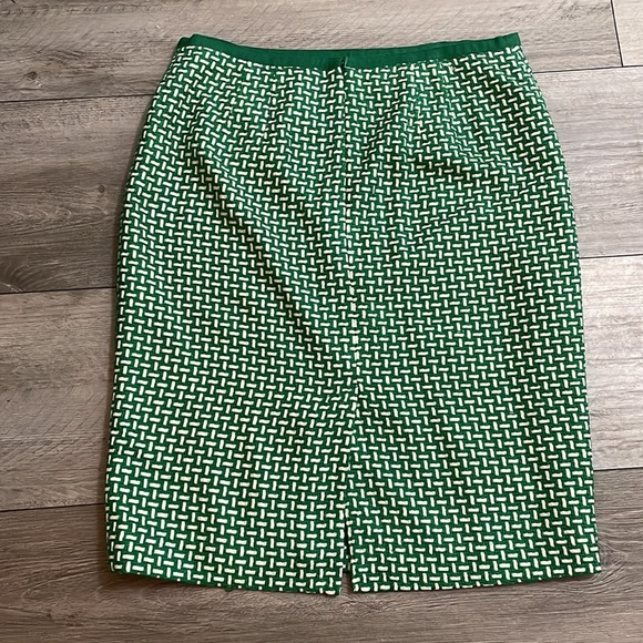 Talbots, basketweave lined skirt, size 8,‎ green - Picture 3 of 7